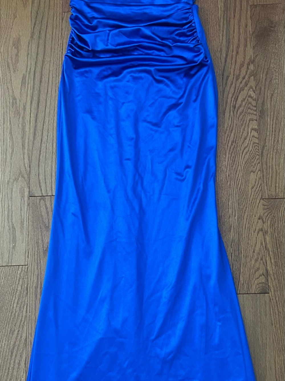 JC Penney Royal Blue Ruched Prom Dress